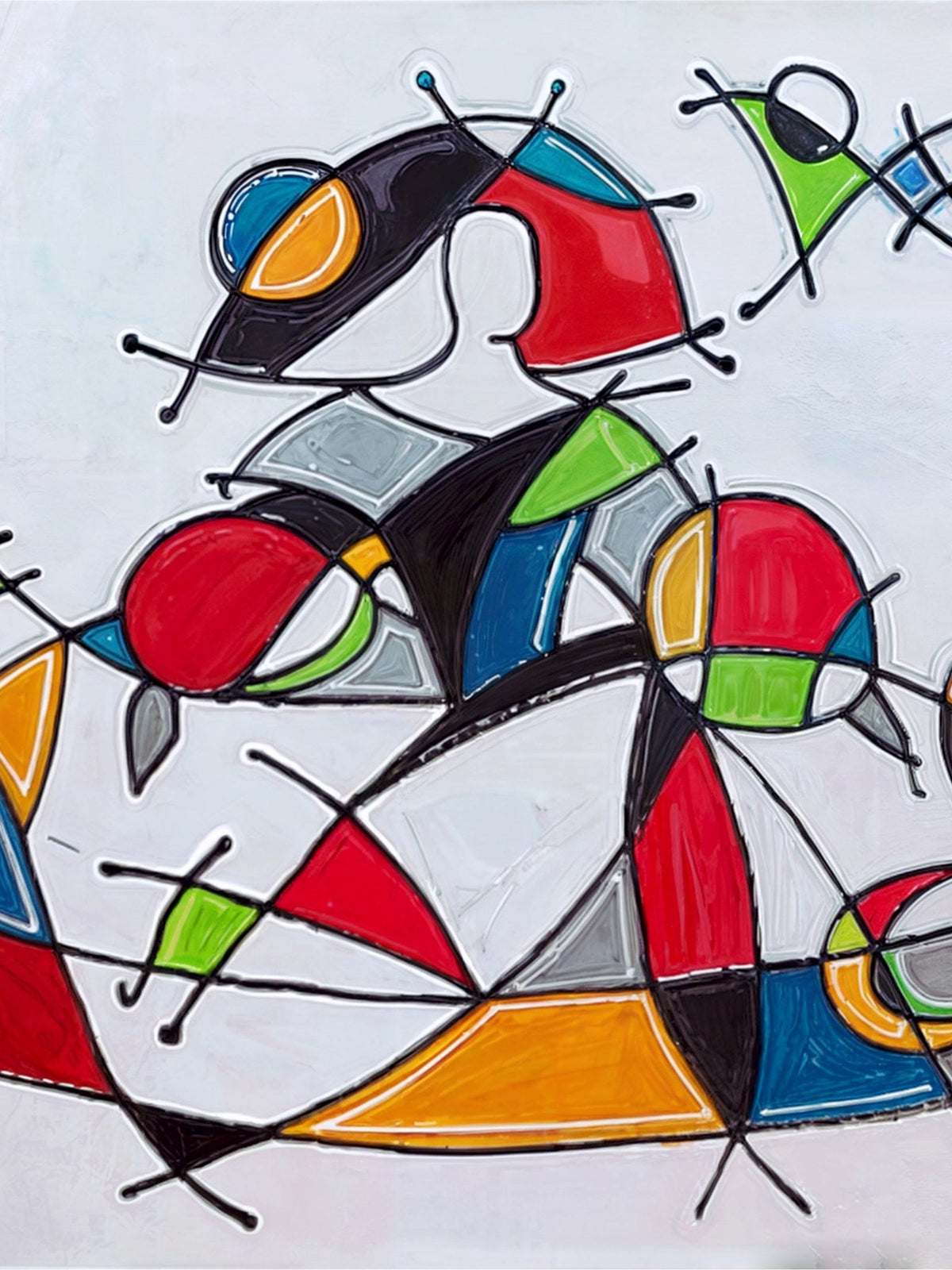 Menina moderna de colores brillantes - la obra