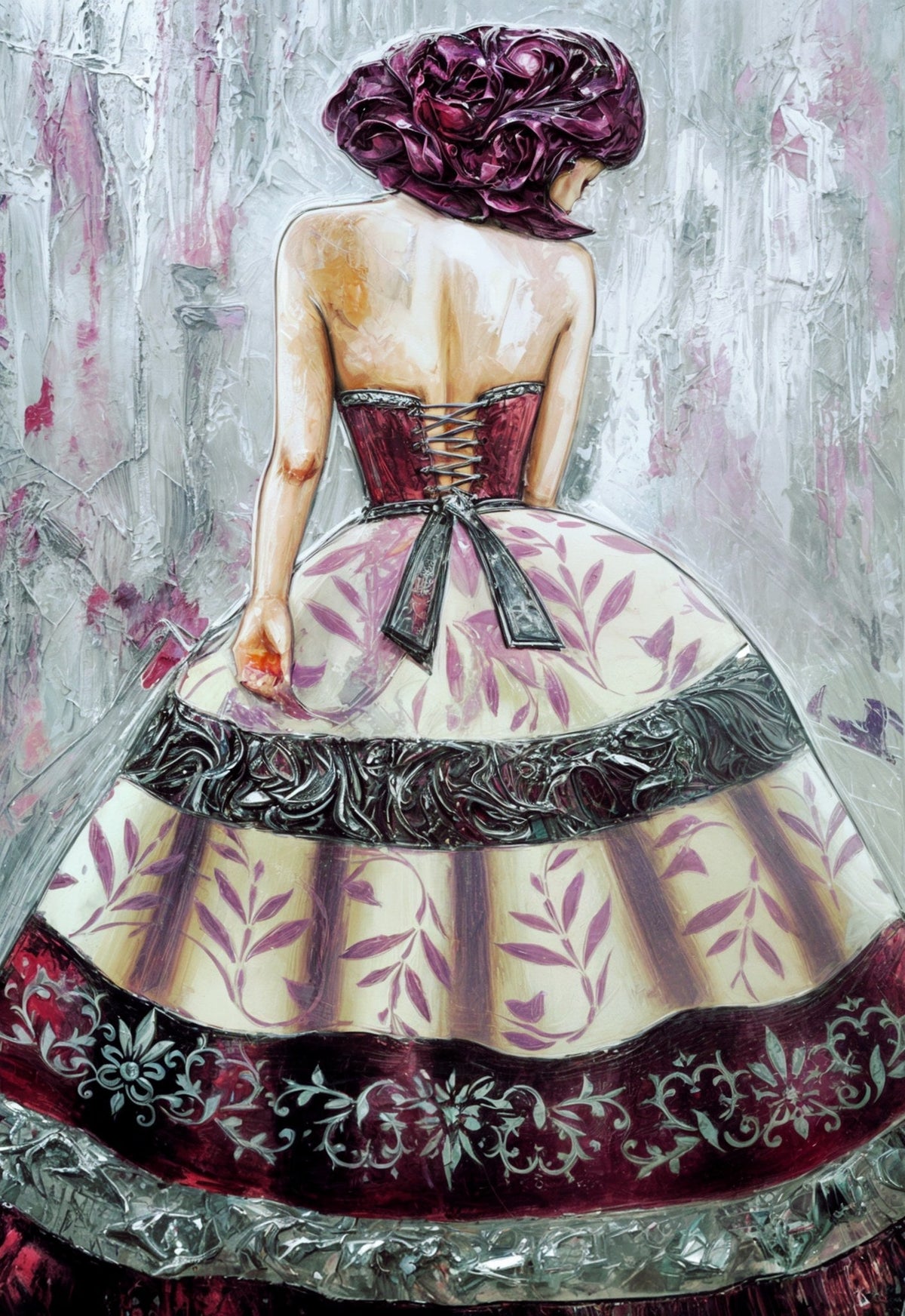 Cuadro Menina Moderna de Espalda - la obra