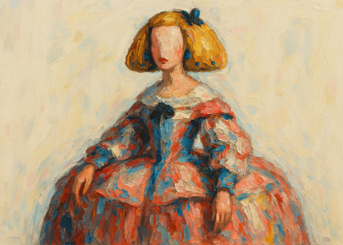 Menina Moderna con Tonos Cálidos - la obra