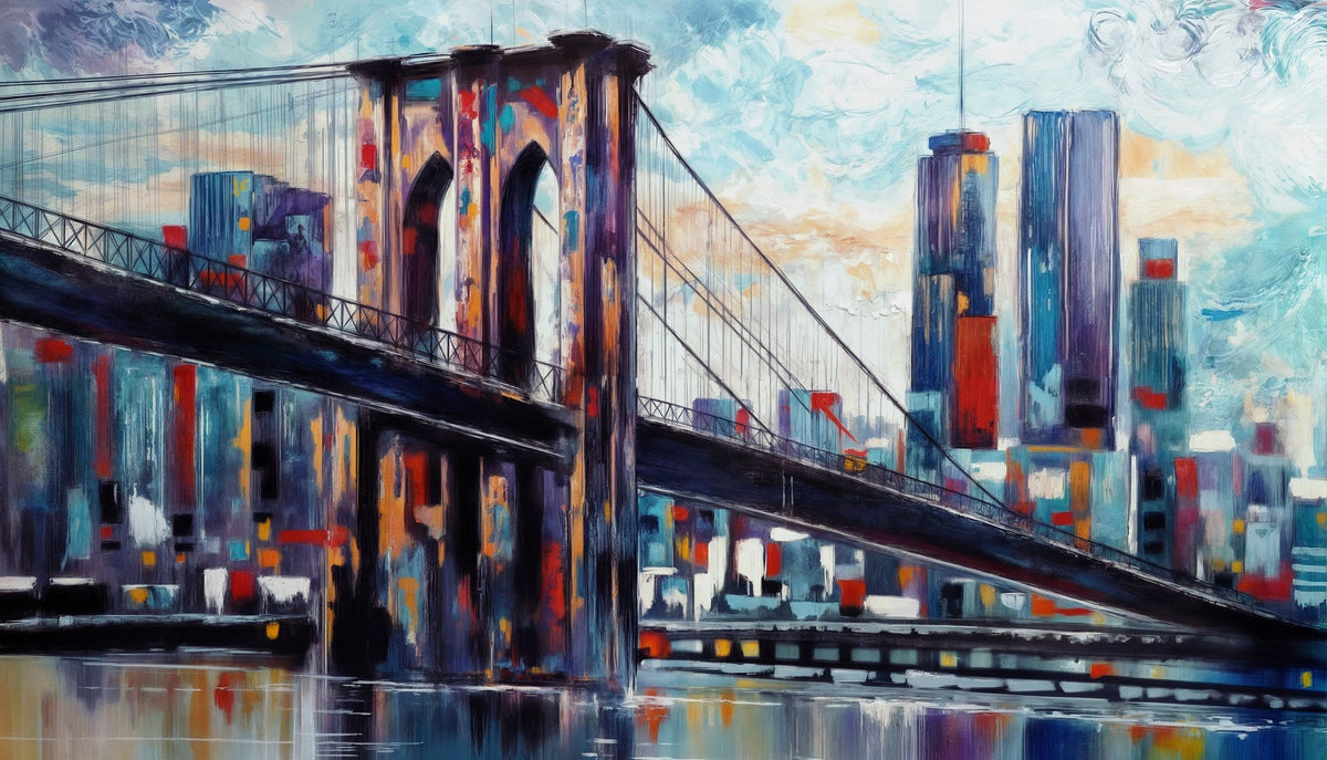Cuadro Reflejos Urbanos de Brooklyn - la obra