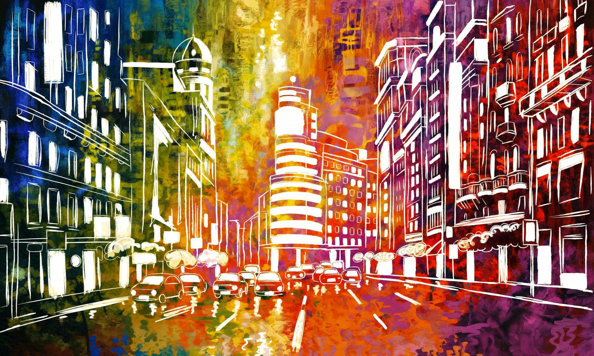 Gran Vía de Madrid en colores - la obra