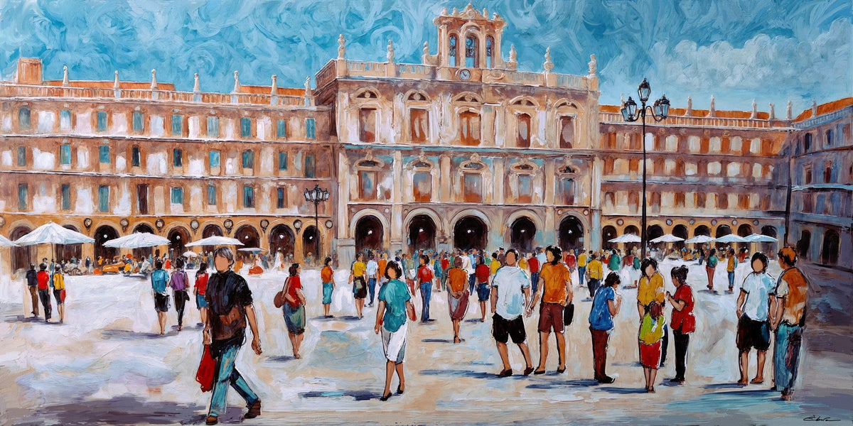 Cuadro de Plaza Mayor de Salamanca - la obra