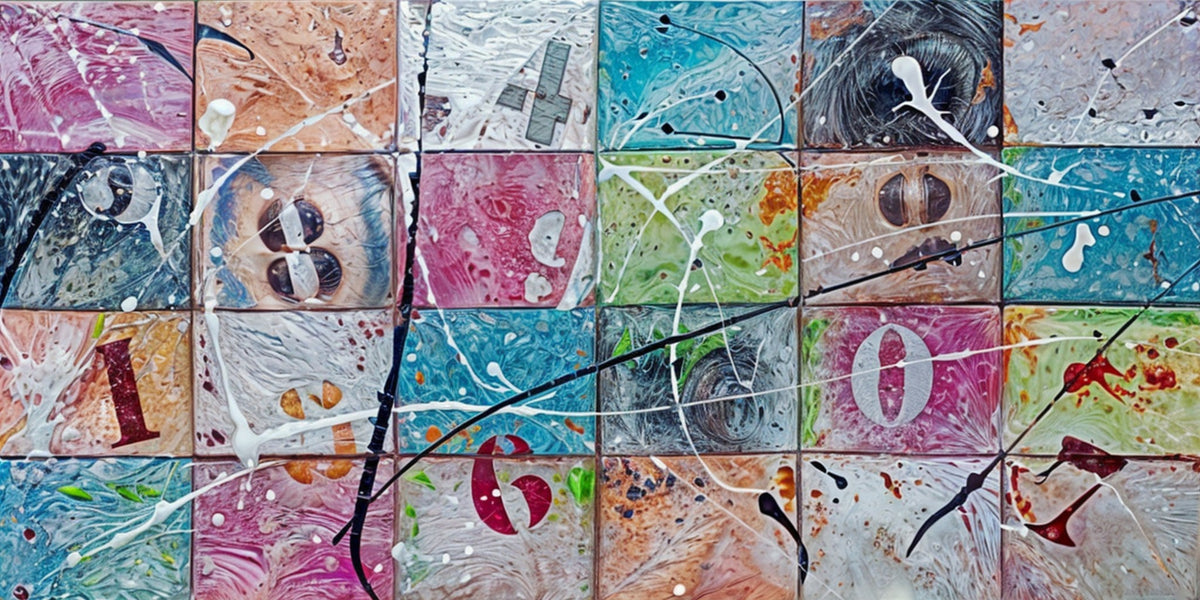 Abstracto de Cuadros y números - la obra