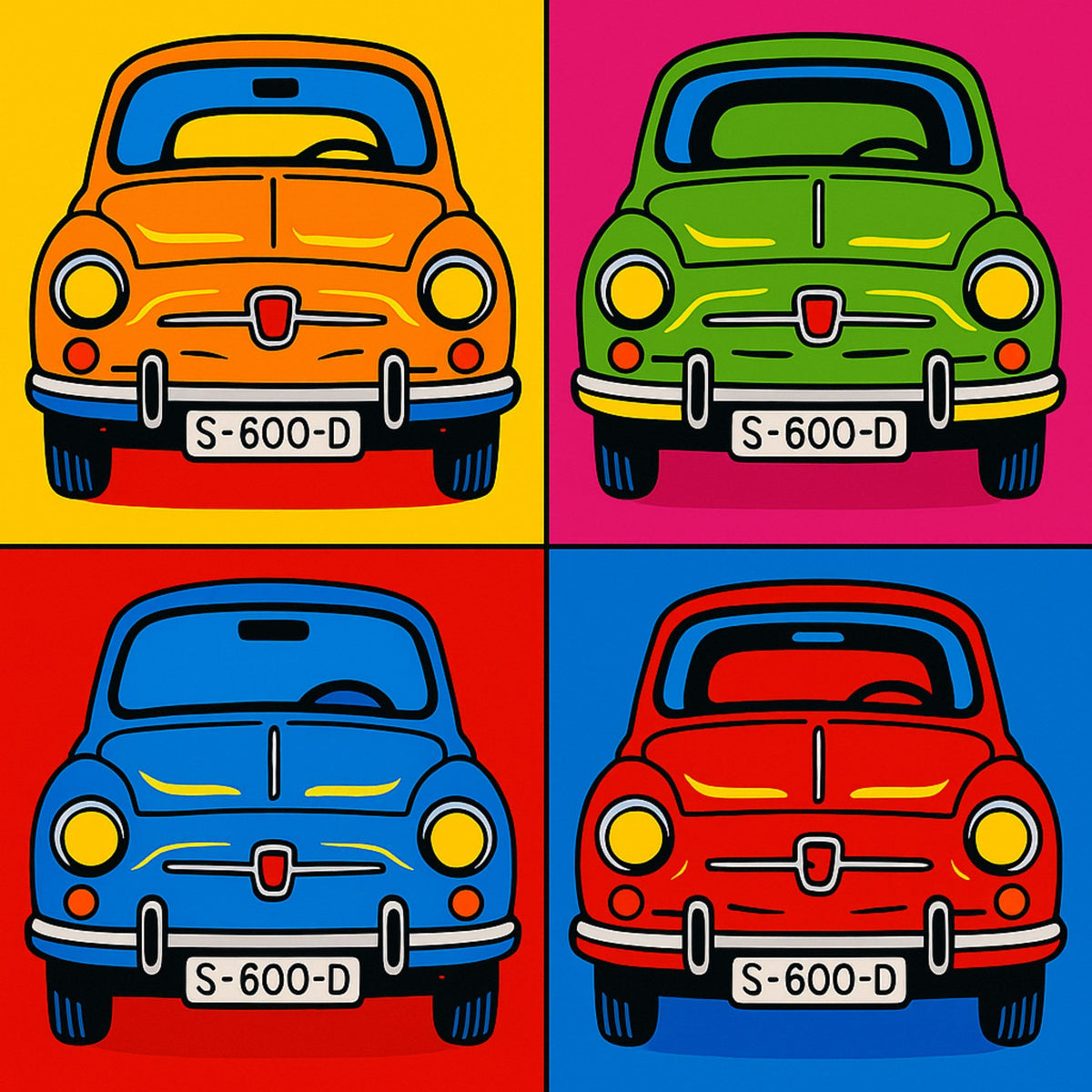 Cuadro Pop Art Seat 600 - la obra