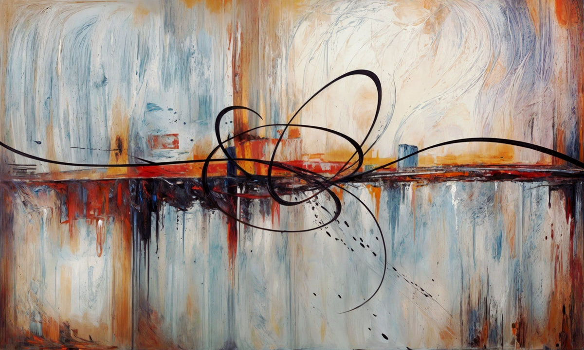 Cuadro Abstracto en tonos tierra - la obra