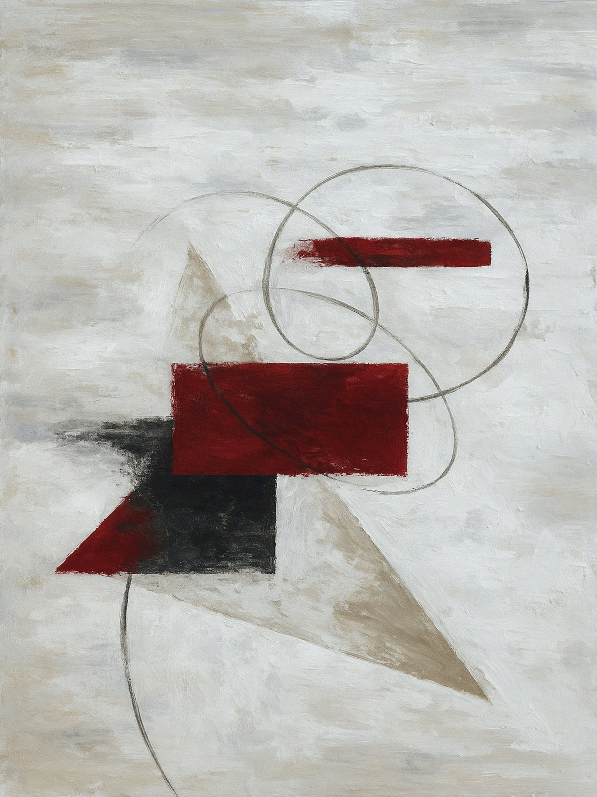 Cuadro Abstracto en tonos suaves - la obra