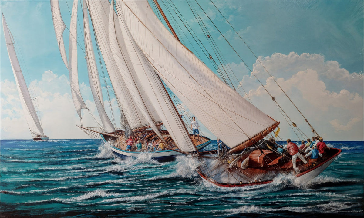Cuadro de Marina con veleros - la obra