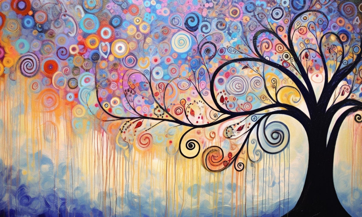 Cuadro Árbol de la Vida tonos suaves - la obra