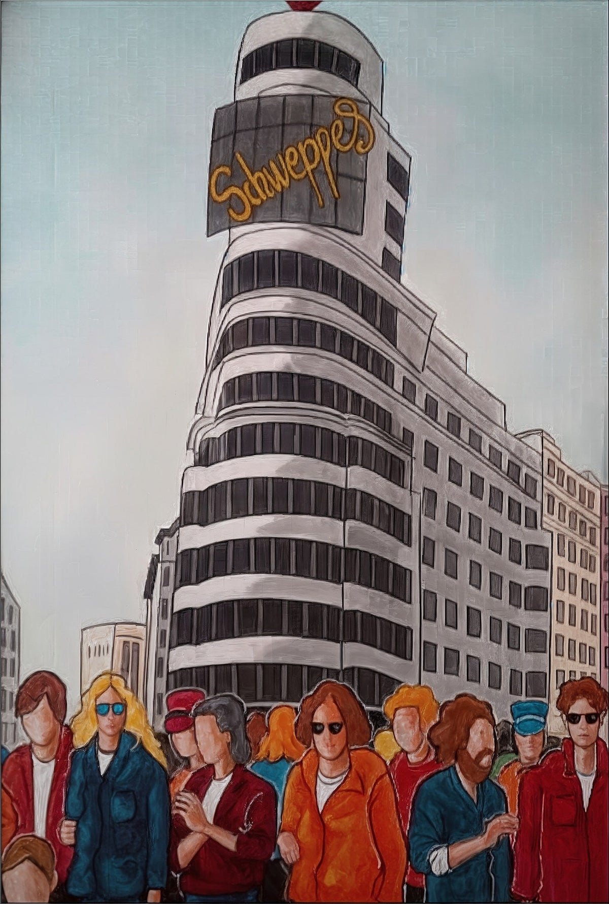 Cuadro Madrid edificio Capitol Gran Vía - la obra