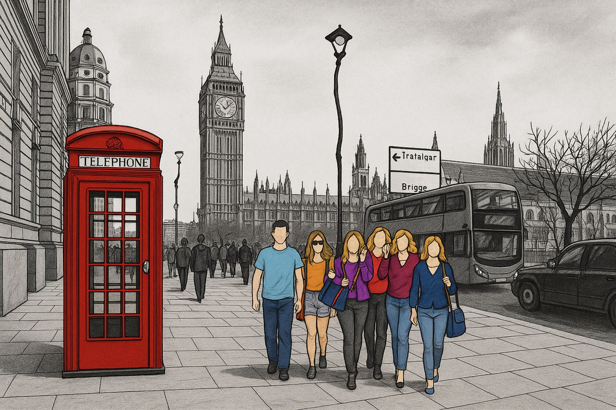 Cuadro cómic de Londres con el Big Ben - la obra