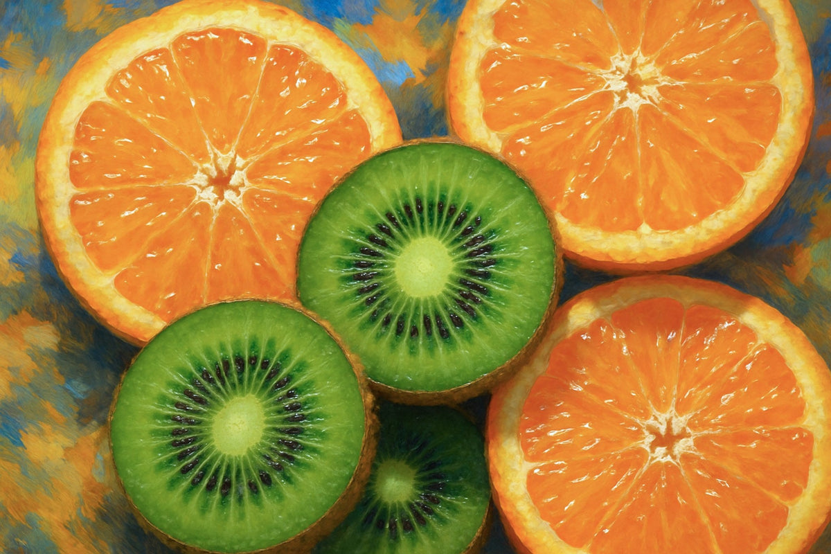 Cuadro bodegón con naranjas - la obra