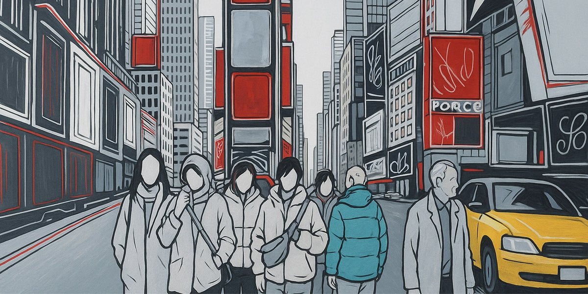 Cuadro cómic de Nueva York Time Square - la obra