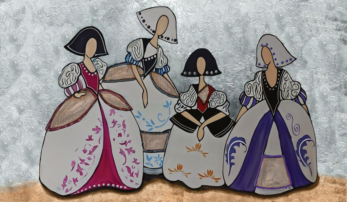 Meninas en blanco inspiradas en Velázquez - la obra