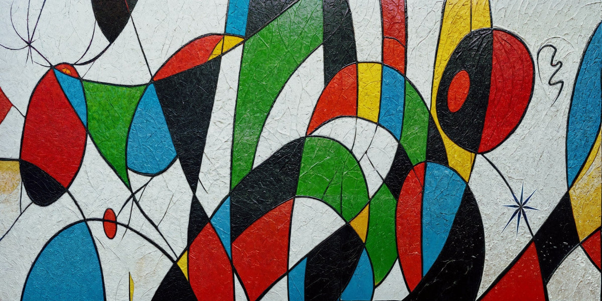 Cuadro abstracto geometría colorida - la obra