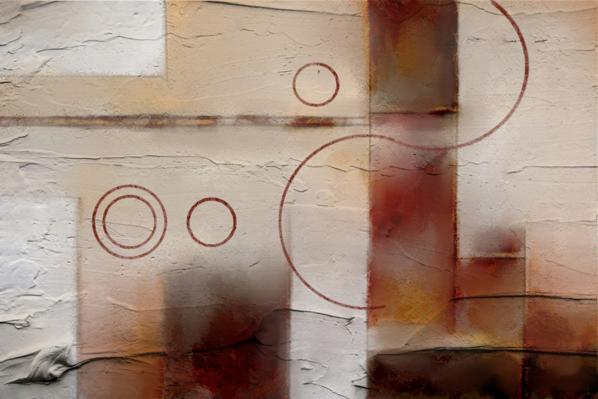 Cuadro abstracto moderno tonos tierra - la obra