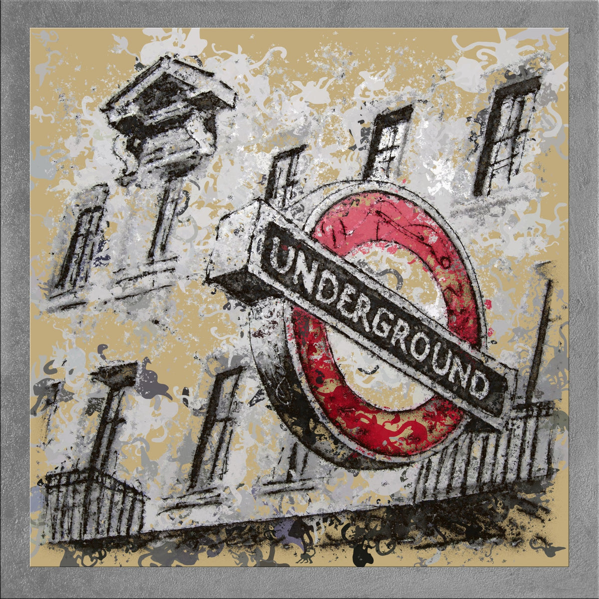 Cuadro urbano metro Londres - la obra