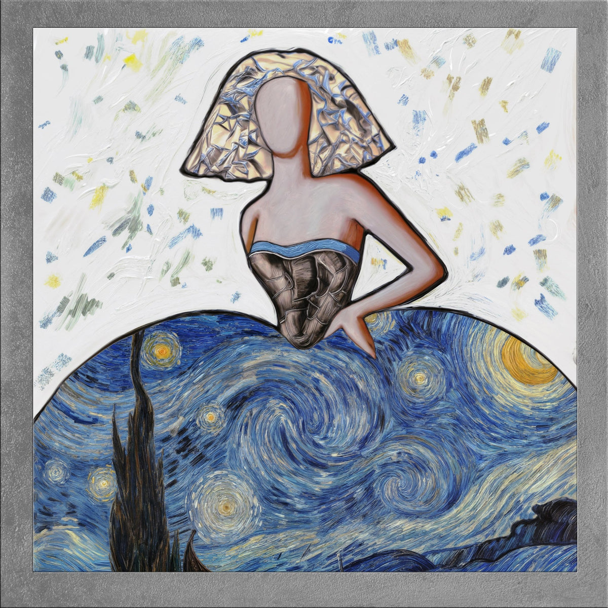Cuadro Menina van Gogh marco - la obra