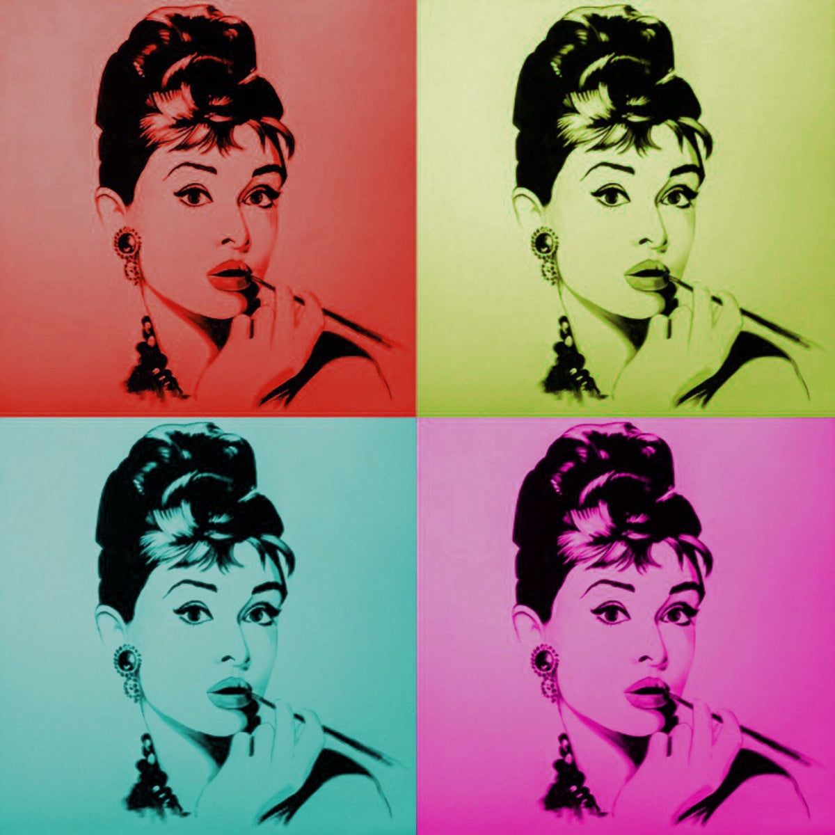 Cuadro Audrey Hepburn pop art - la obra