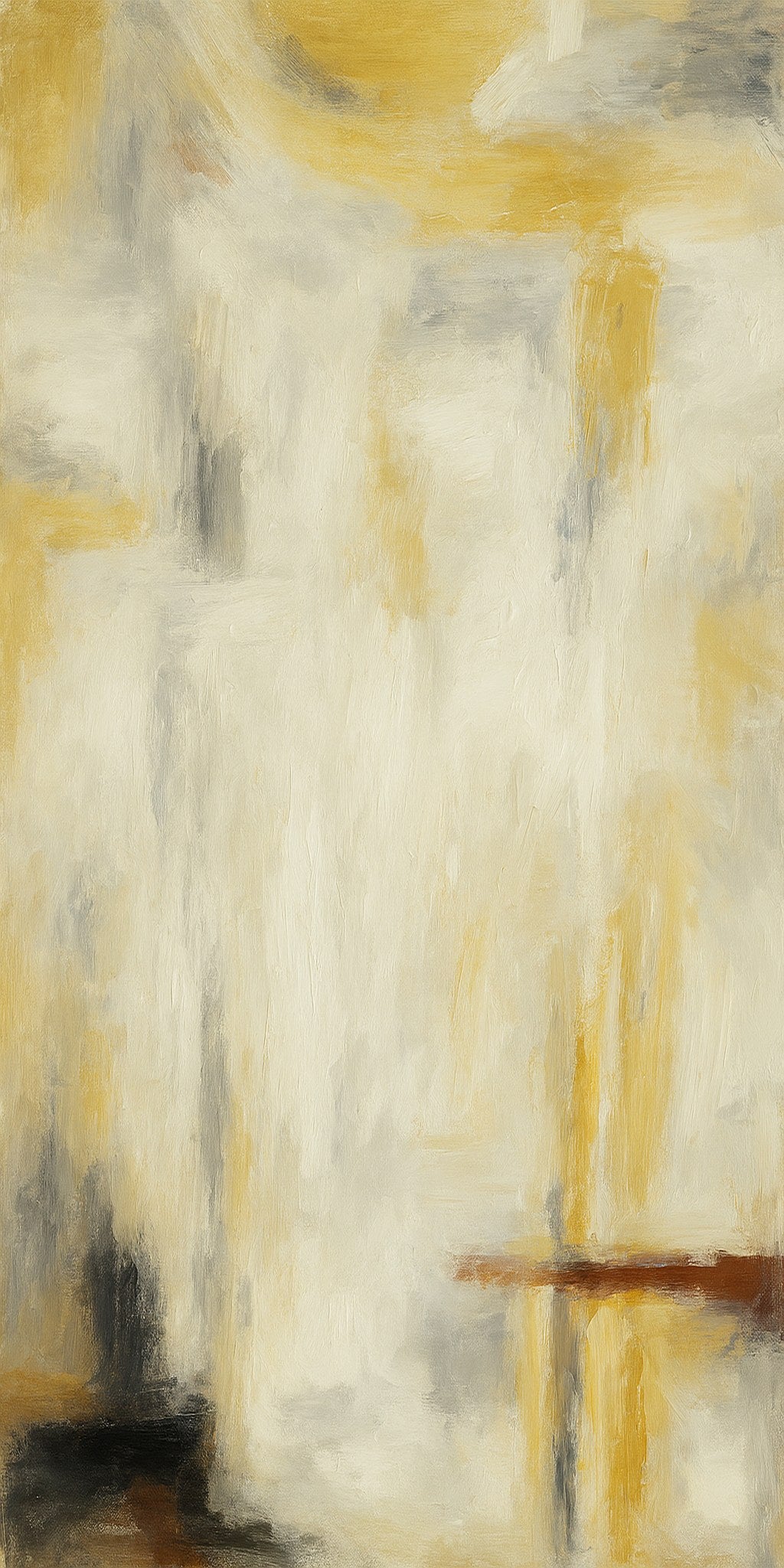 Círculo y paralelas en sepia y gris - la obra