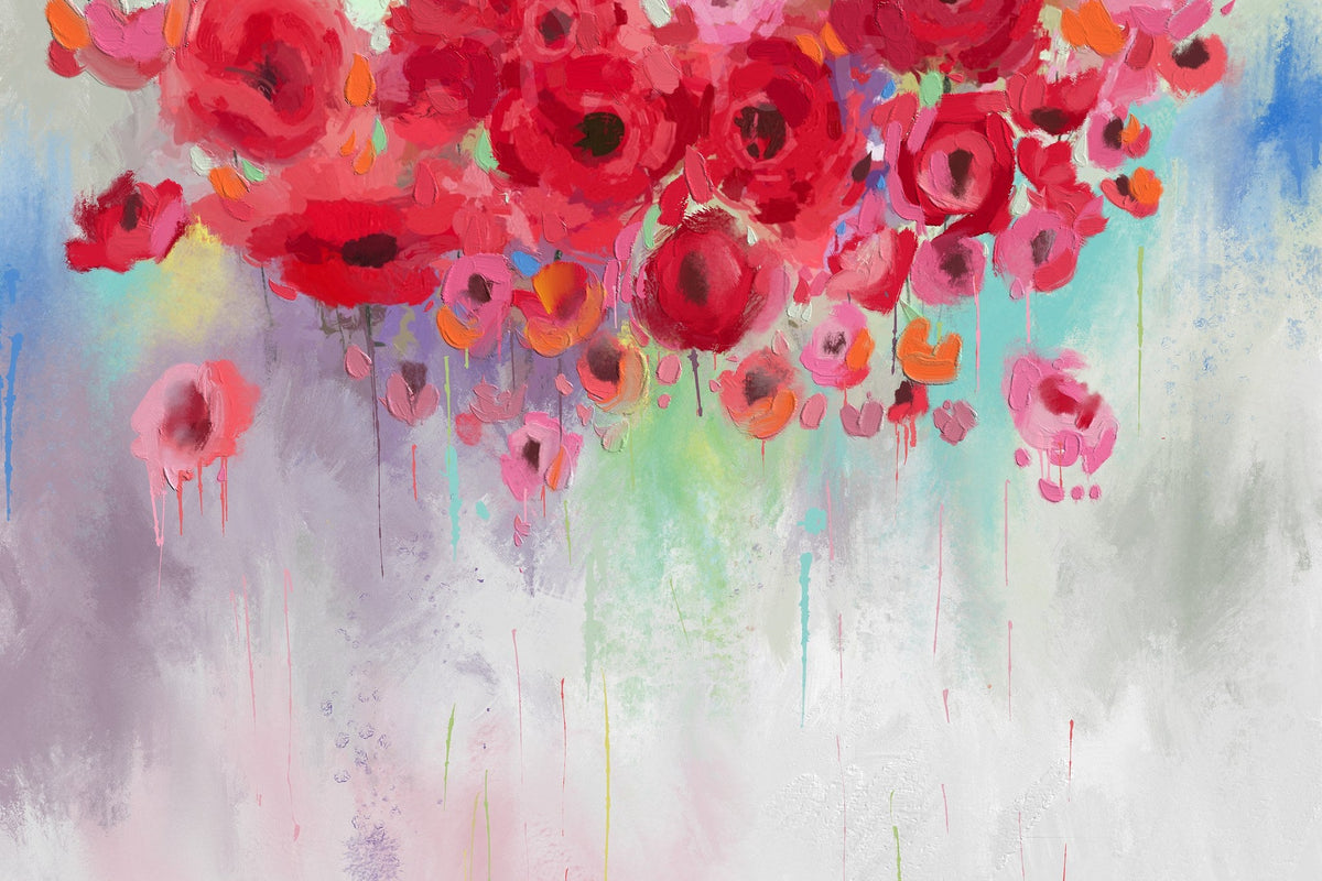 Nube de amapolas en rojo - la obra