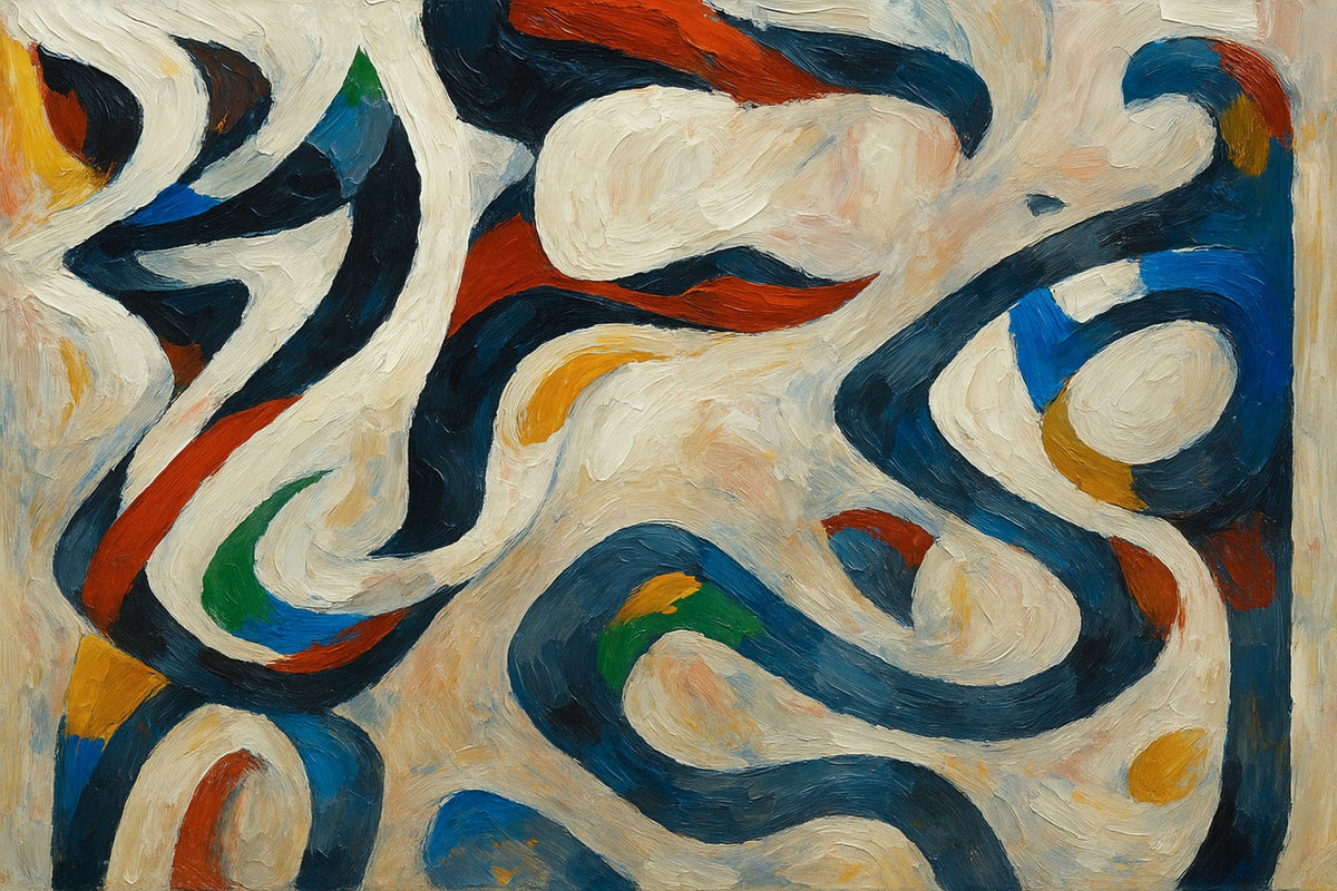 Cuadro abstracto geométrico vanguardia - la obra