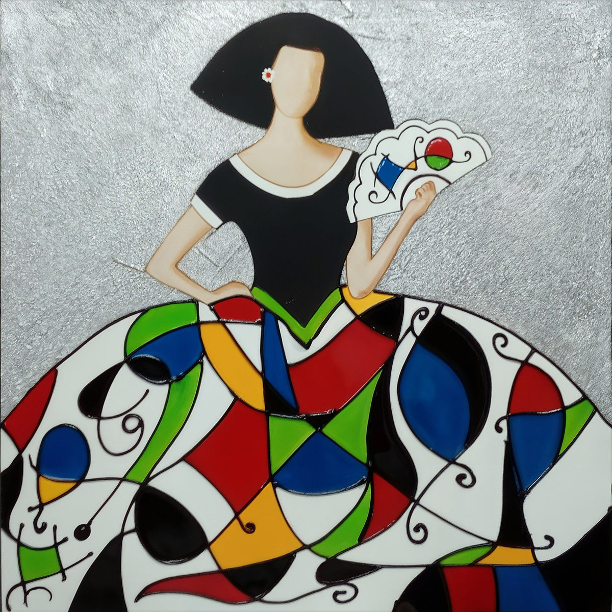 Cuadros de Meninas en pareja coloridos - la obra