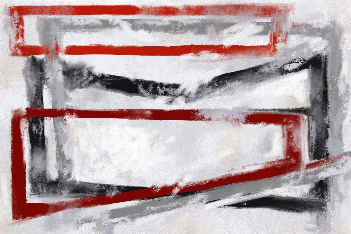 Cuadro abstracto geométrico vanguardista - la obra