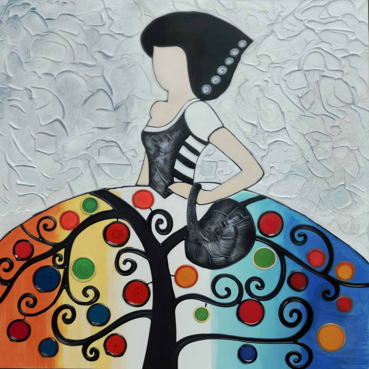 Pareja de cuadros de Meninas Árbol de la Vida - la obra