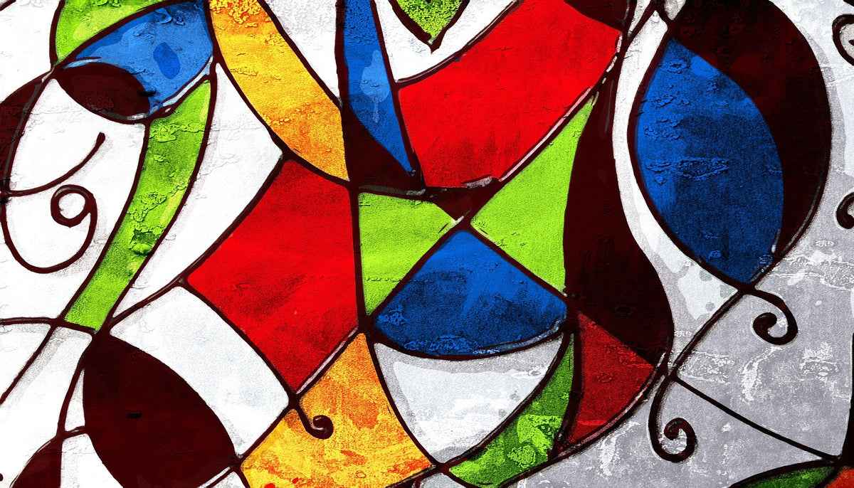 Cuadro Abstracto Geométrico Colorido - la obra