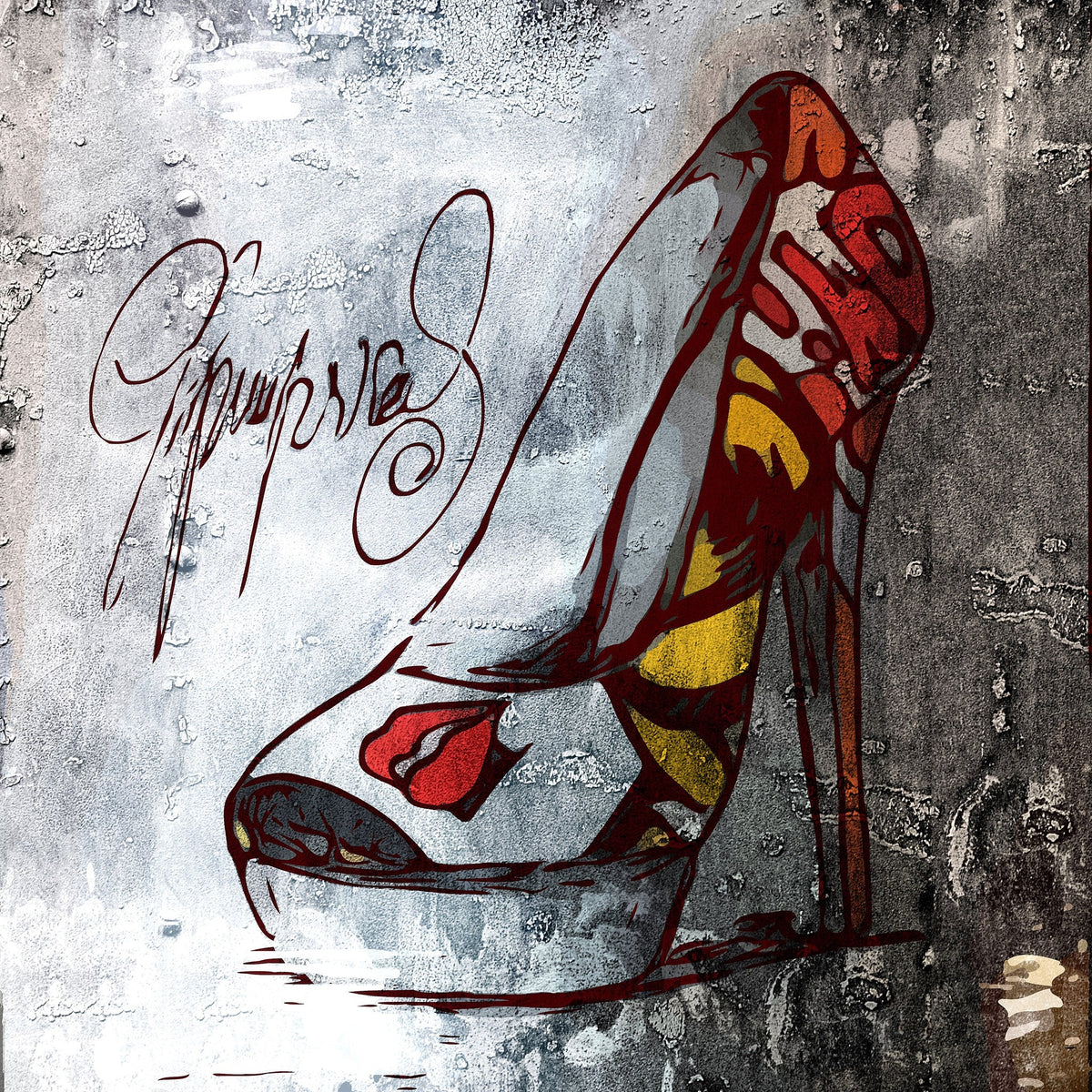 Cuadro de Zapato de Tacón Pop Art - la obra