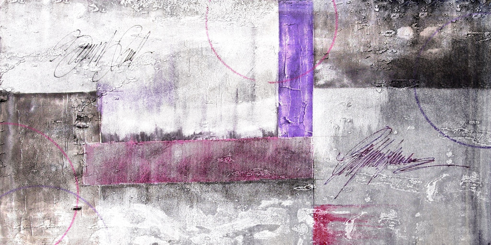 Cuadro abstracto negro malva y magenta – Cuadros Splash