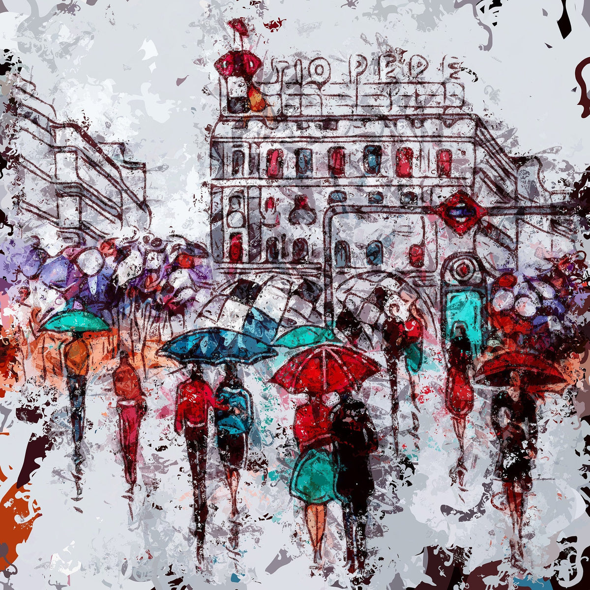 Cuadro de Madrid Cómic Puerta del Sol - la obra