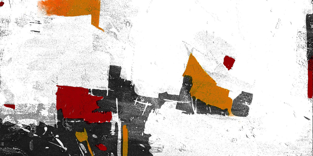 Cuadro abstracto composición geométrica - la obra