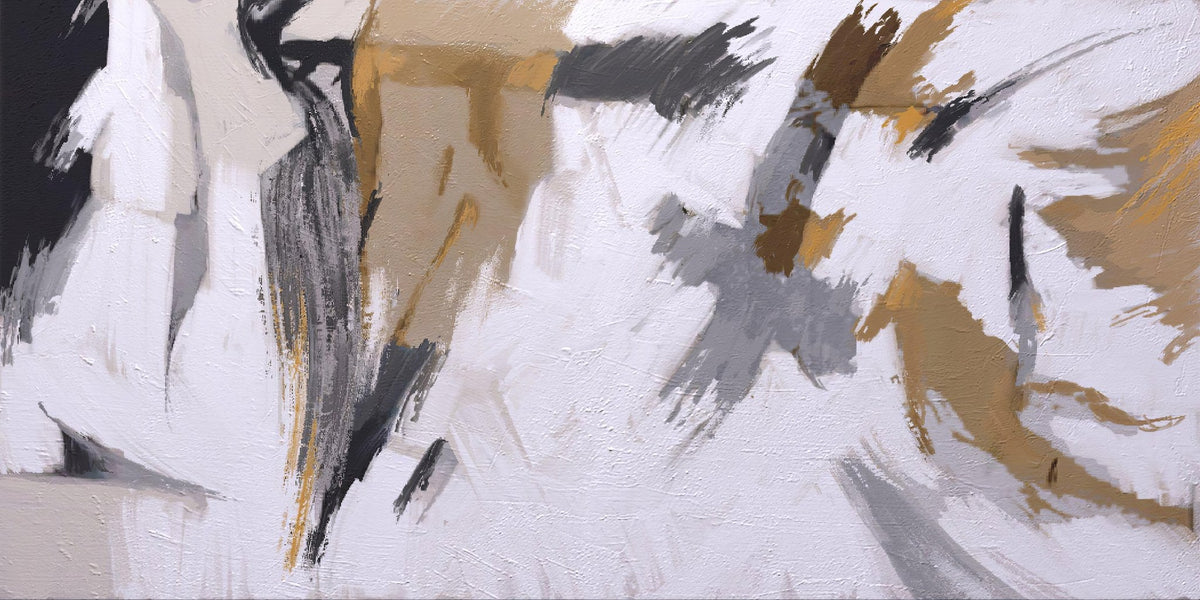 Cuadro abstracto formas en movimiento - la obra