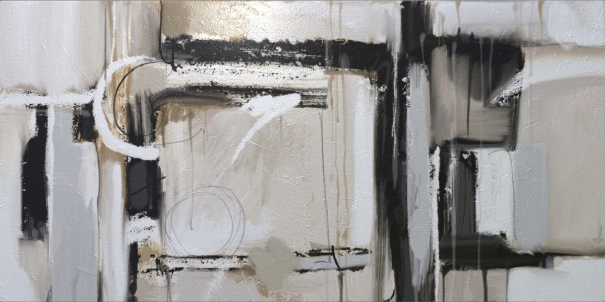 Lienzo de Arte Abstracto Monocromático - la obra