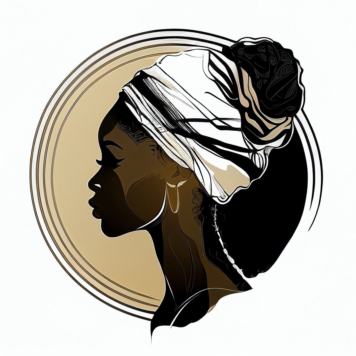 Cuadro étnico cabeza de mujer africana - la obra