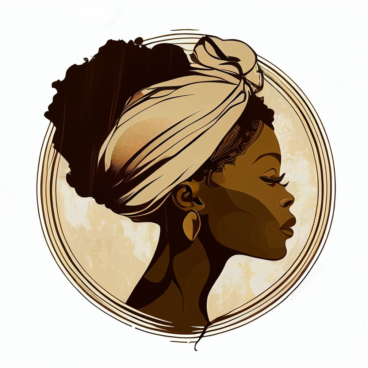 Cuadro étnico de mujer africana - la obra