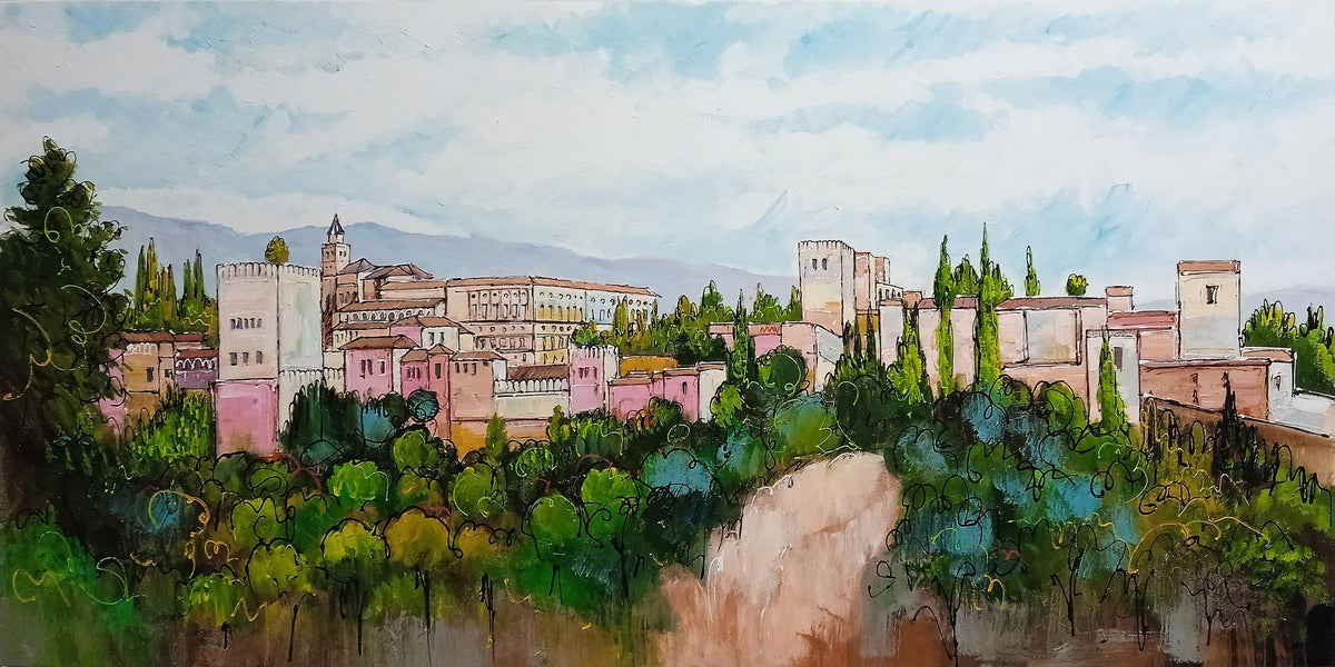 Cuadro Vista general Alhambra de Granada - la obra