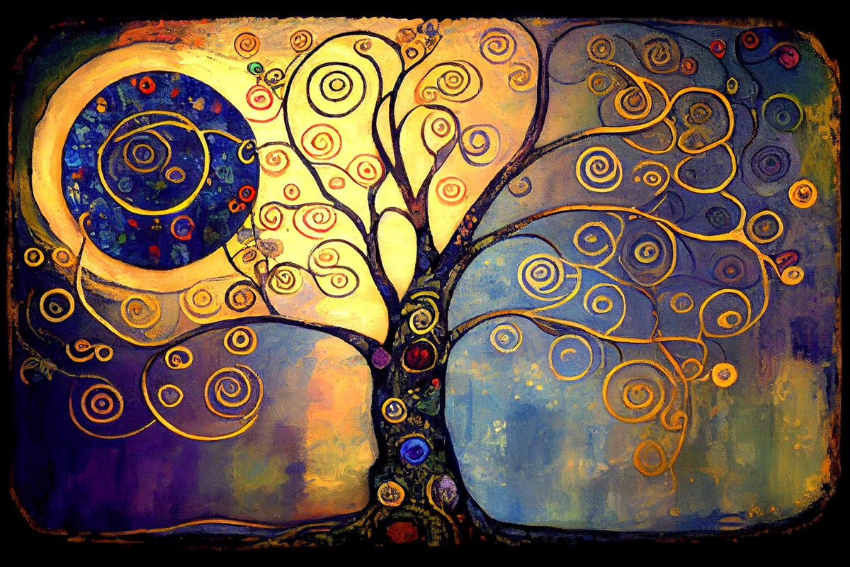 Cuadro Espirales de Árbol de la Vida - la obra