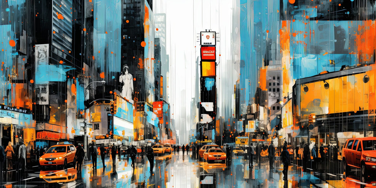 Cuadro colorido Pop Art New York - la obra