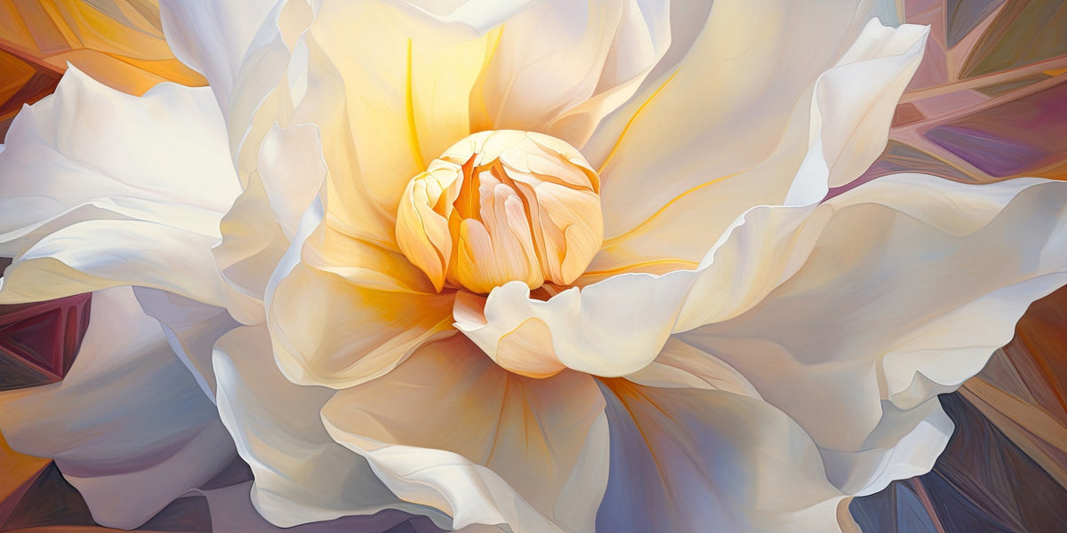 Cuadro de flor grande en detalle - la obra