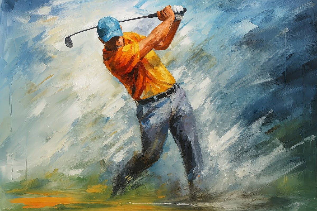 Cuadro Jugador de Golf en Movimiento - la obra