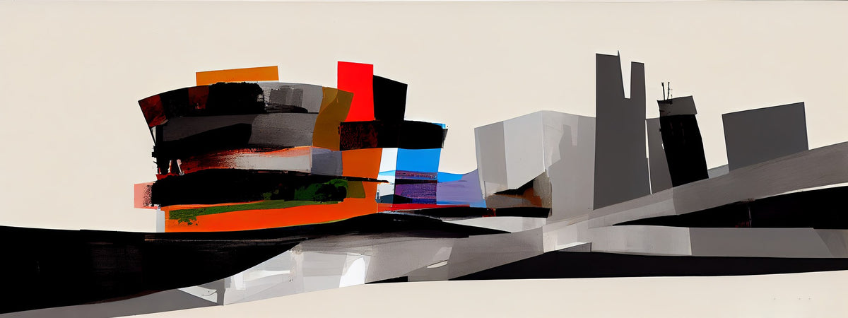 Cuadro Abstracto Bilbao Panorama - la obra