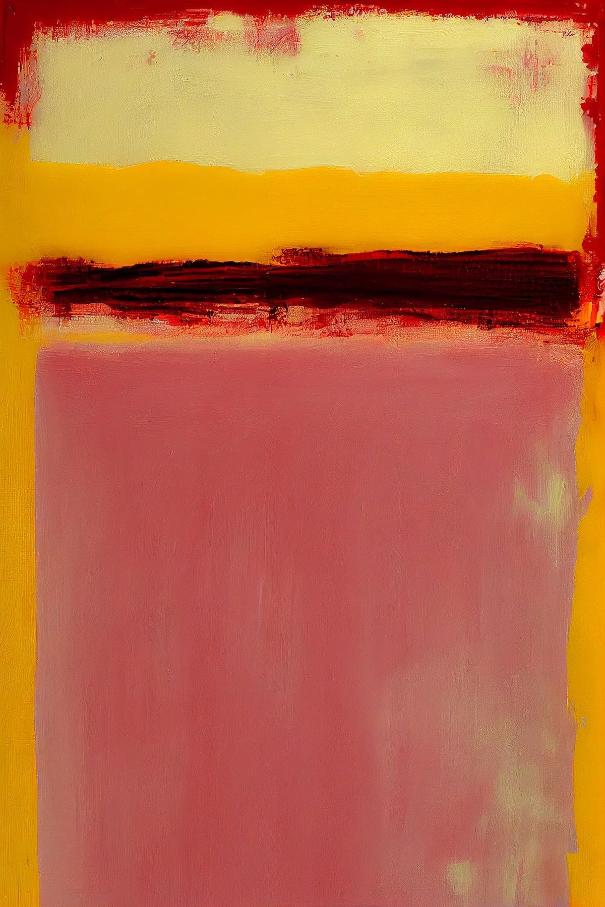Cuadro Abstracto Minimalista Cálido - la obra