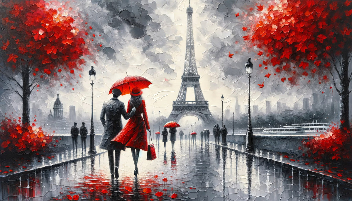 Cuadro Amor Eterno: Otoño en París - la obra