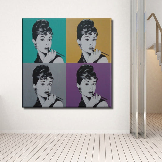 Cuadro Audrey Herburn estilo pop art