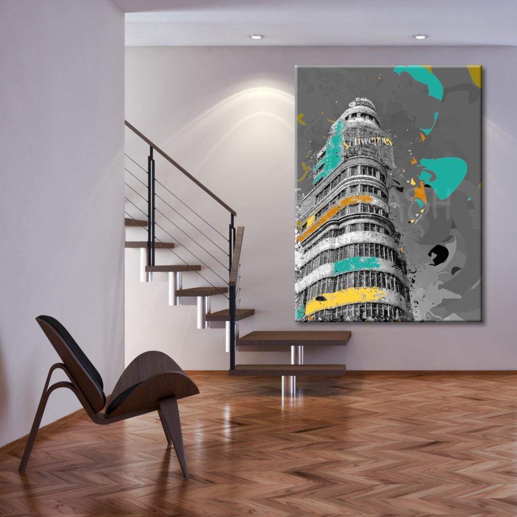 Cuadro de Madrid edificio Capitol impreso